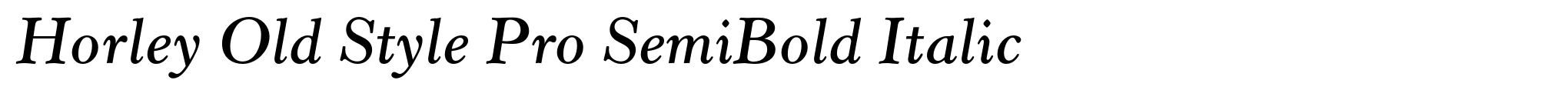 Horley Old Style Pro SemiBold Italic image